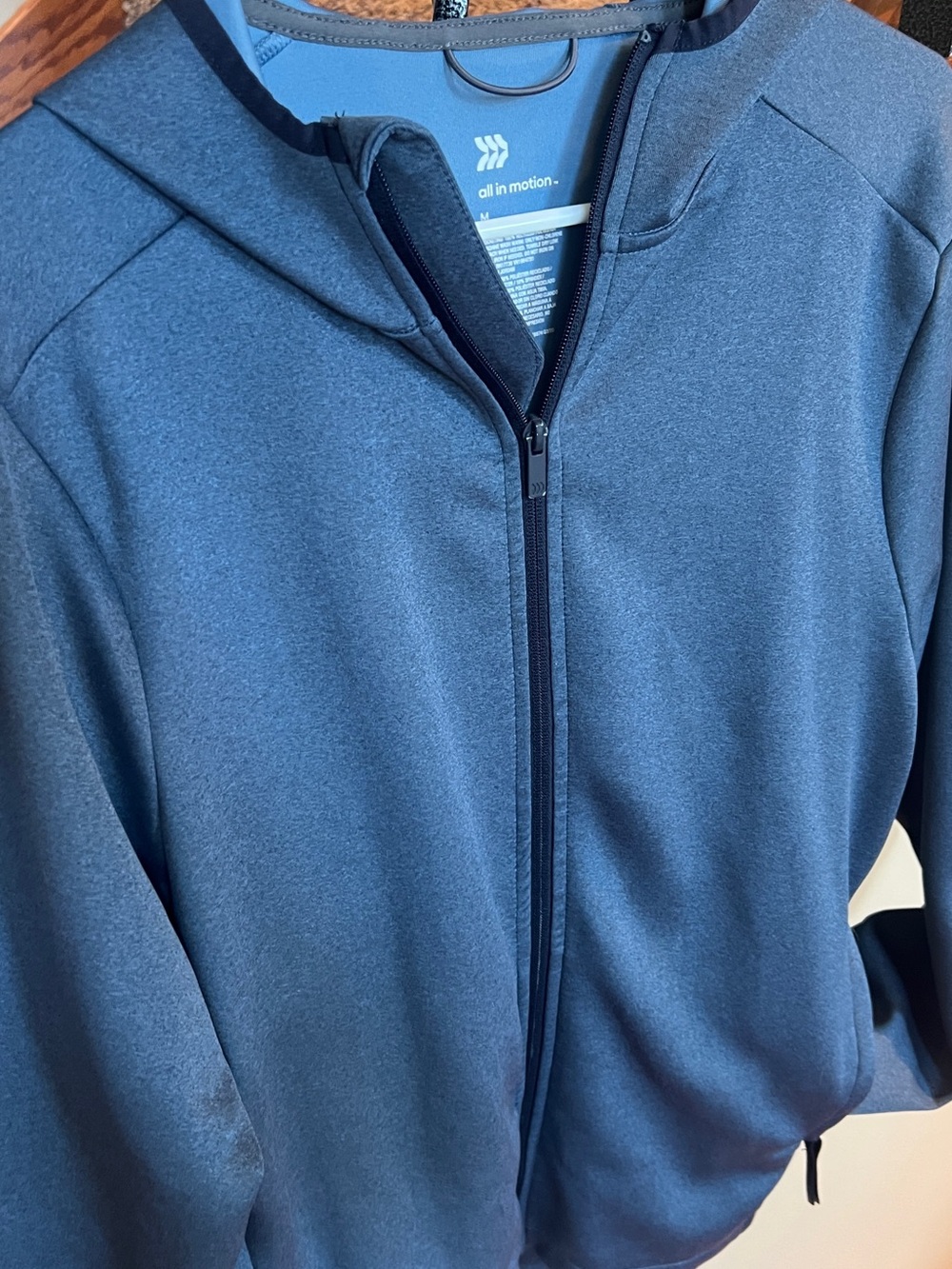 all in motion Men's Dark Blue Full-Zip Hooded Jacket - Picture 5 of 7